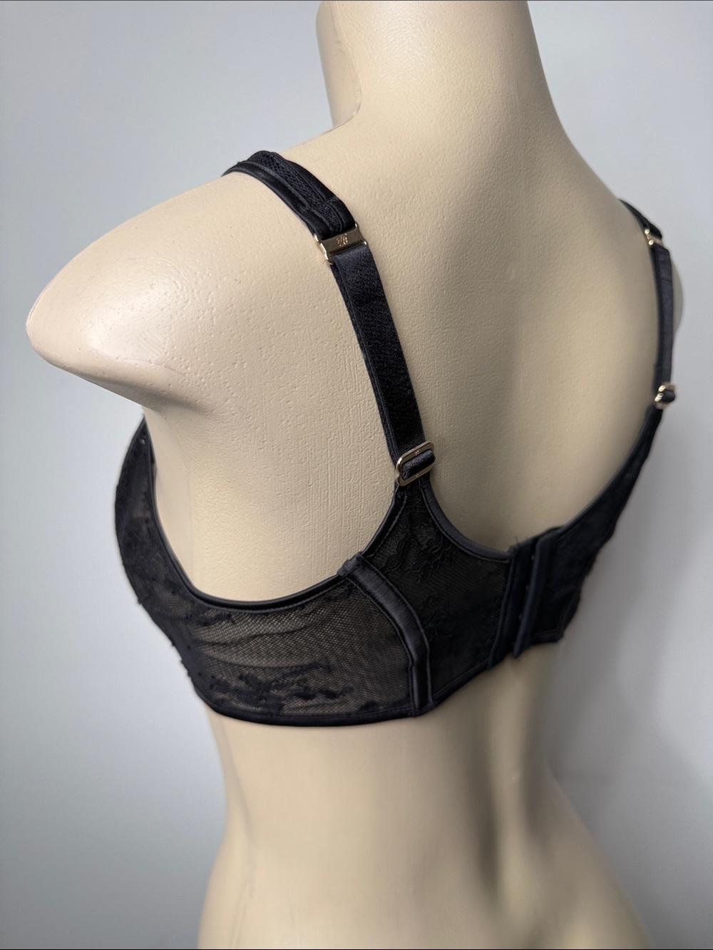 Honey Birdette Black Lace-Up Corset Bralette - Picture 6 of 7